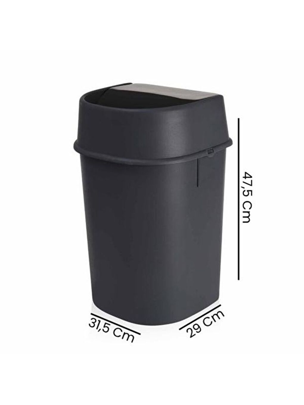 Çöp Yut Antrasit Çöp Kovası - 22 lt-7