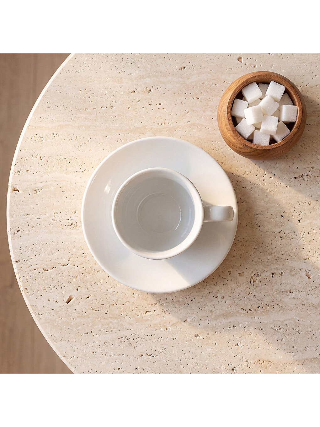 Ekru Venedik 2 Parça Tabaklı Mug Bardak-4