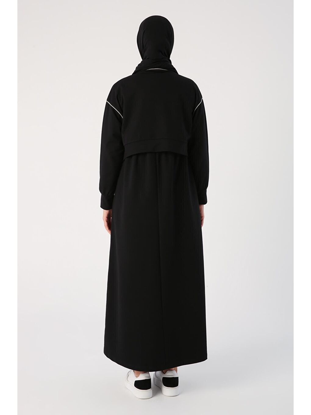 Siyah Kısa Hırkalı Kolsuz Elbise-2