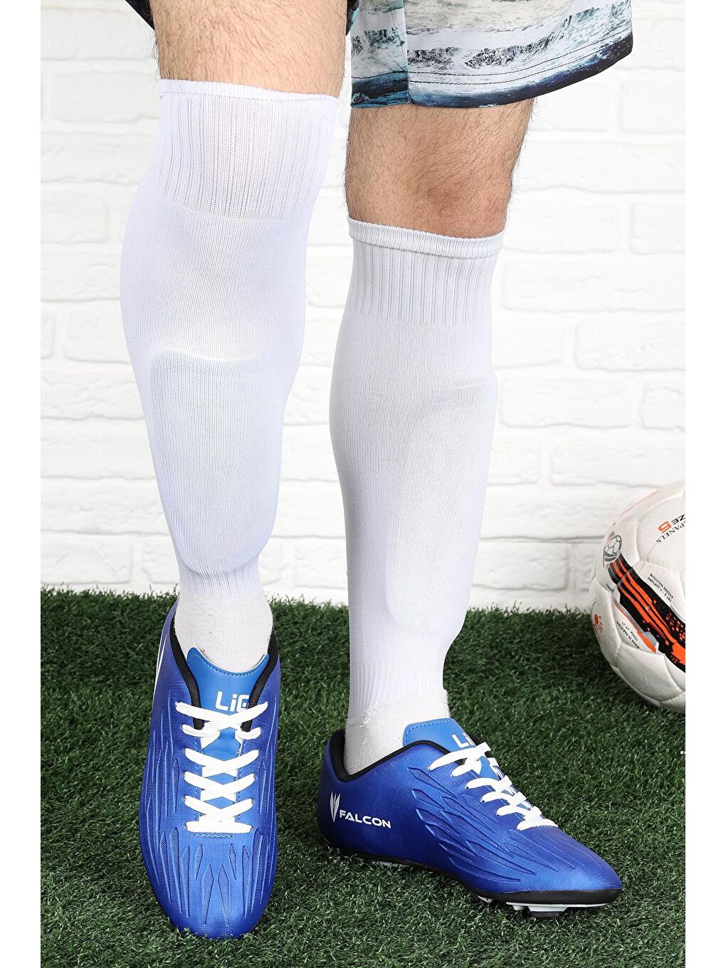 Mavi Falcon Erkek Krampon Futbol Ayakkabısı-1
