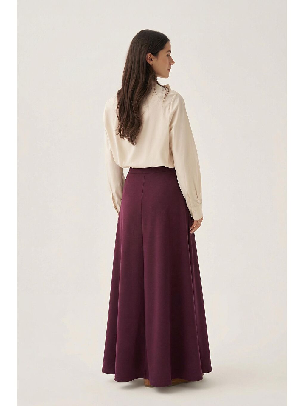 Bordo-Yumuşak Dokulu Çan Etek-2