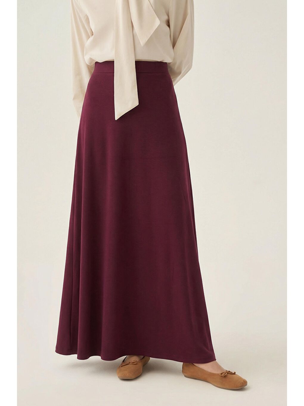 Bordo-Yumuşak Dokulu Çan Etek-3