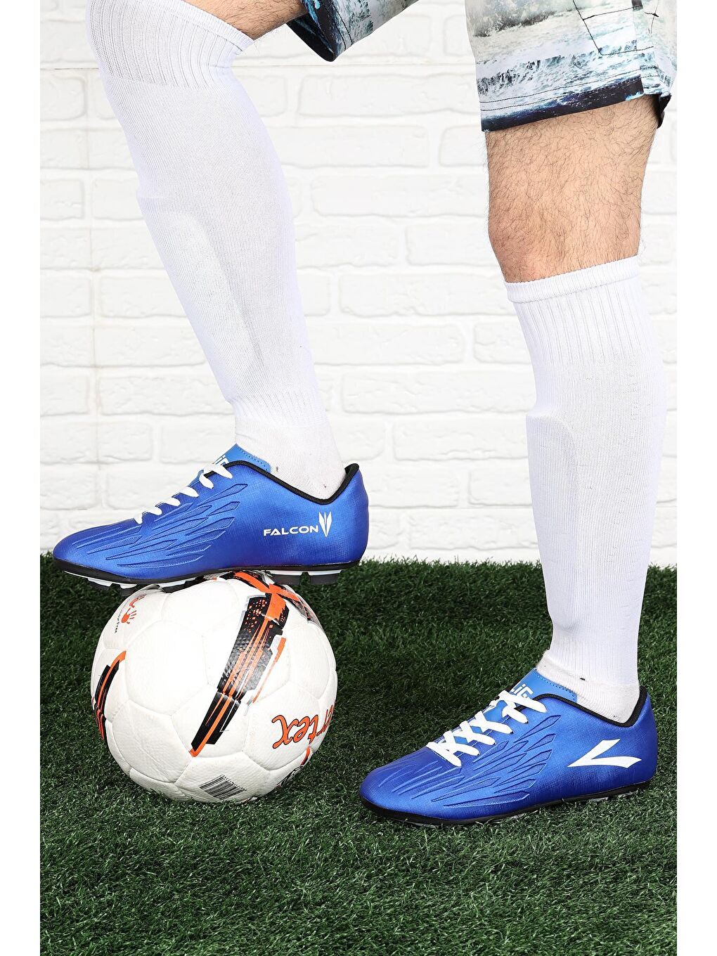 Mavi Falcon Erkek Krampon Futbol Ayakkabısı-2