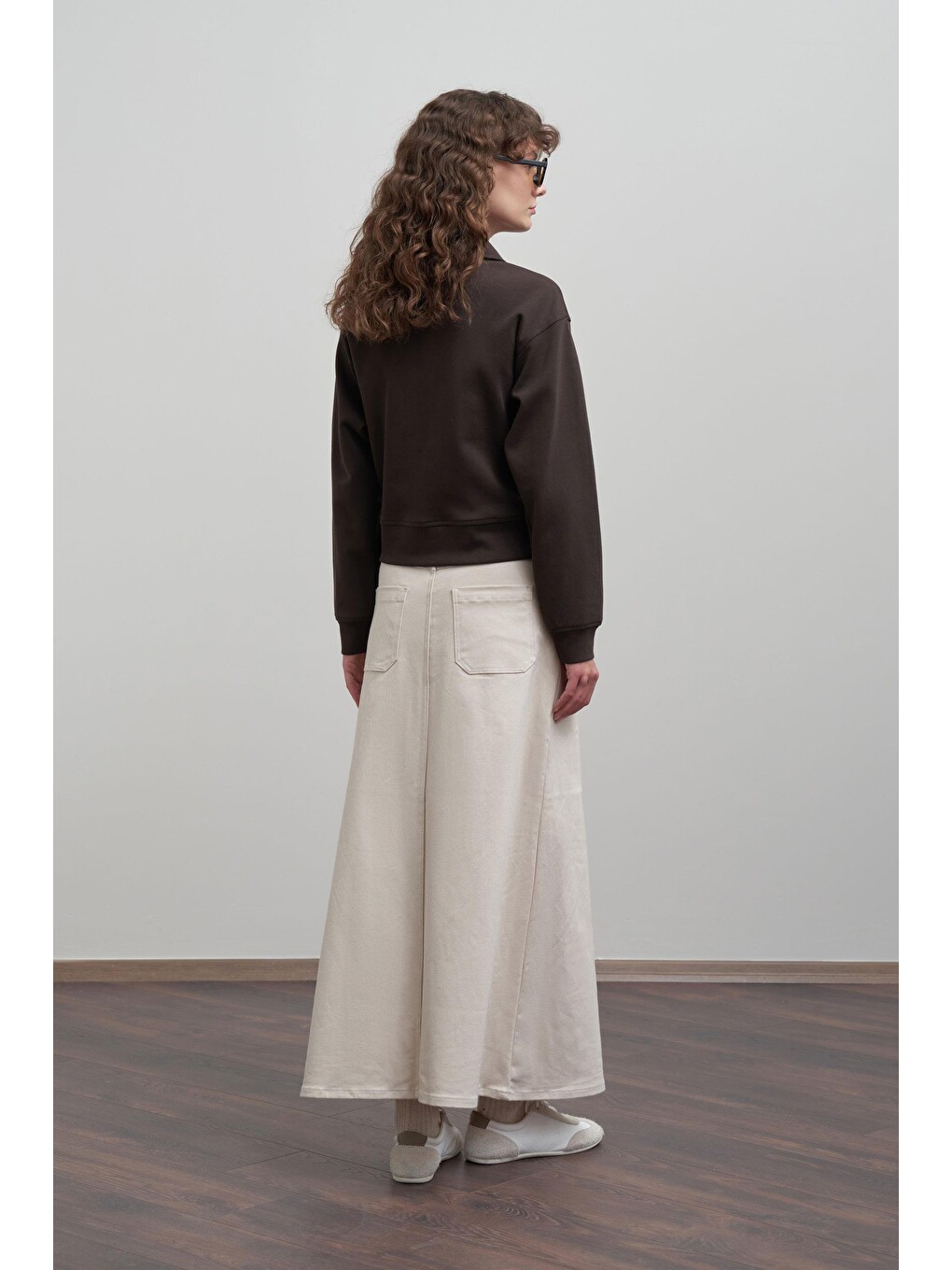 Bej Taş-gabardin Çan Etek-2