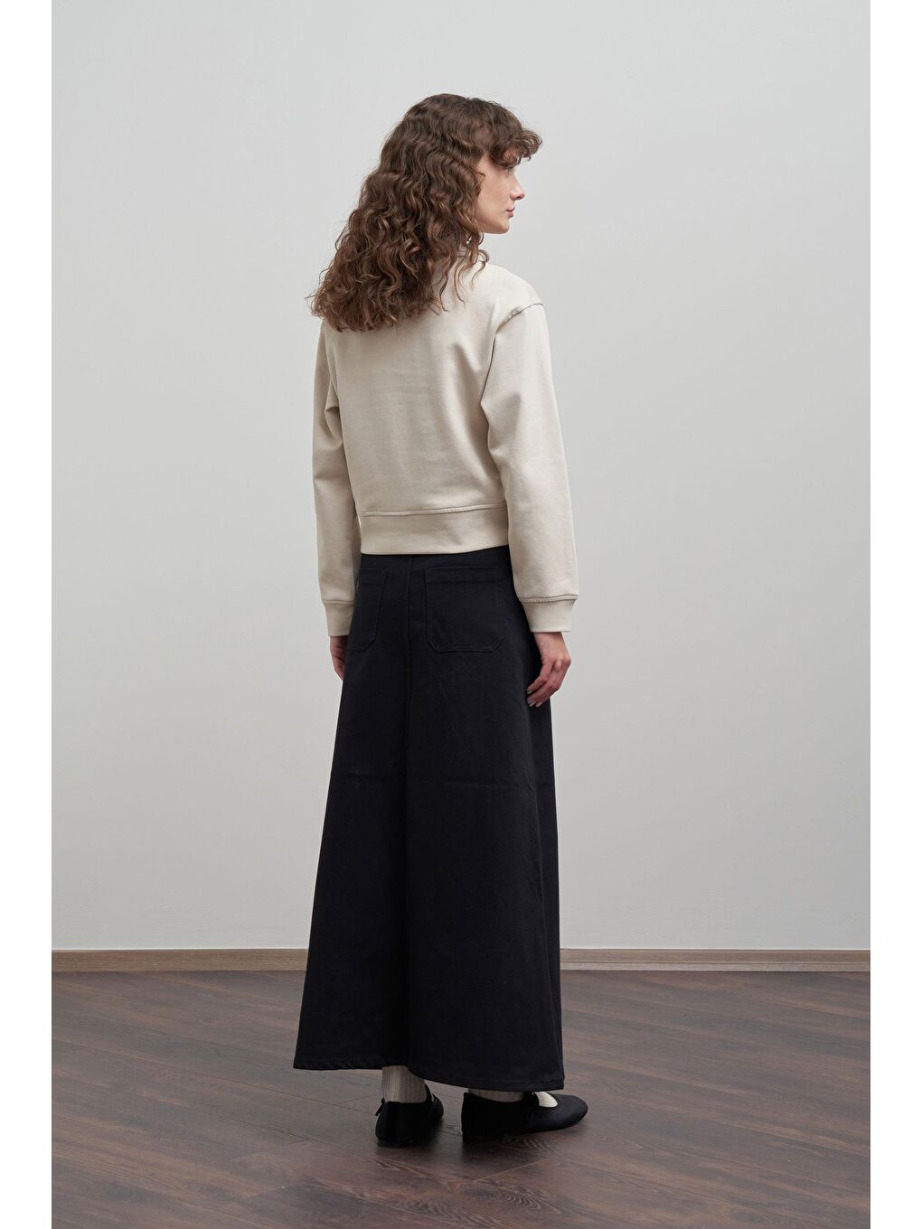 Siyah-Gabardin Çan Etek-2