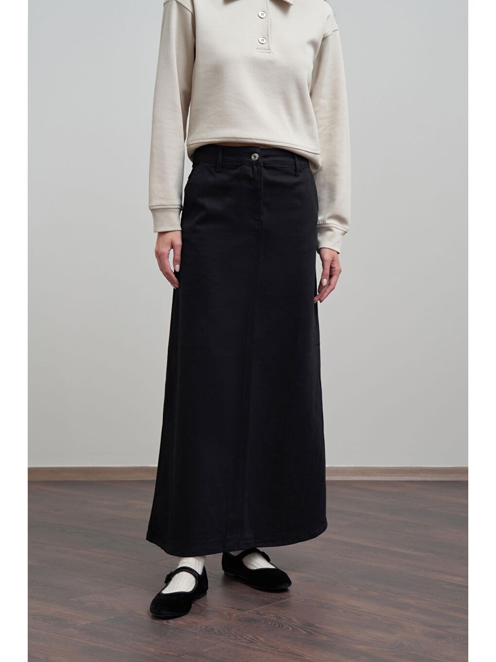 Siyah-Gabardin Çan Etek-3