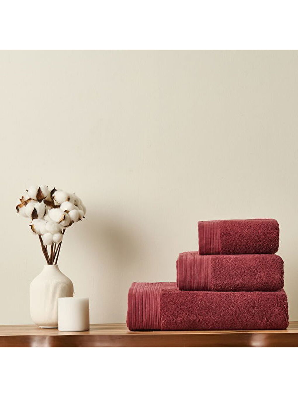 Soft Premium El Havlusu - Bordo - 30x50 cm-4