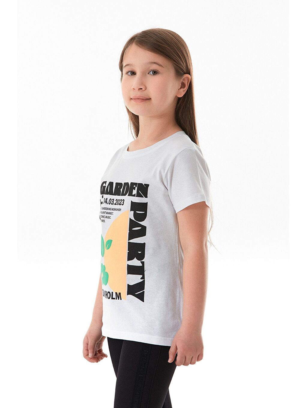 Beyaz %100 Pamuk Slogan Baskılı Kız Çocuk Tişört-2