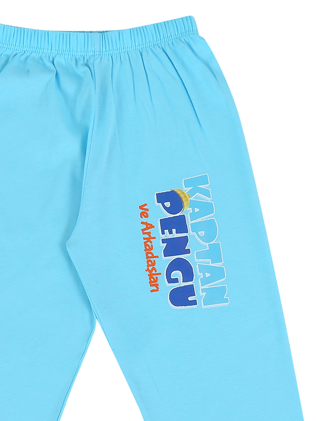 Vitmo Turkuaz Kaptan Pengu Erkek Çocuk Kısa Kollu %100 Pamuklu Pijama Takımı - 3
