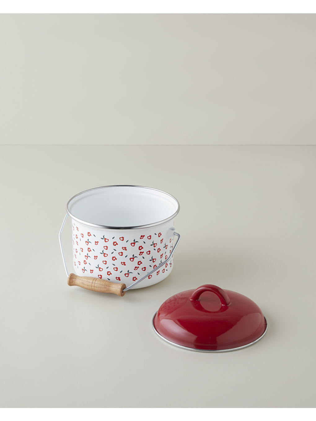 Bright Parade Emaye Bakraç 16 cm Beyaz-1