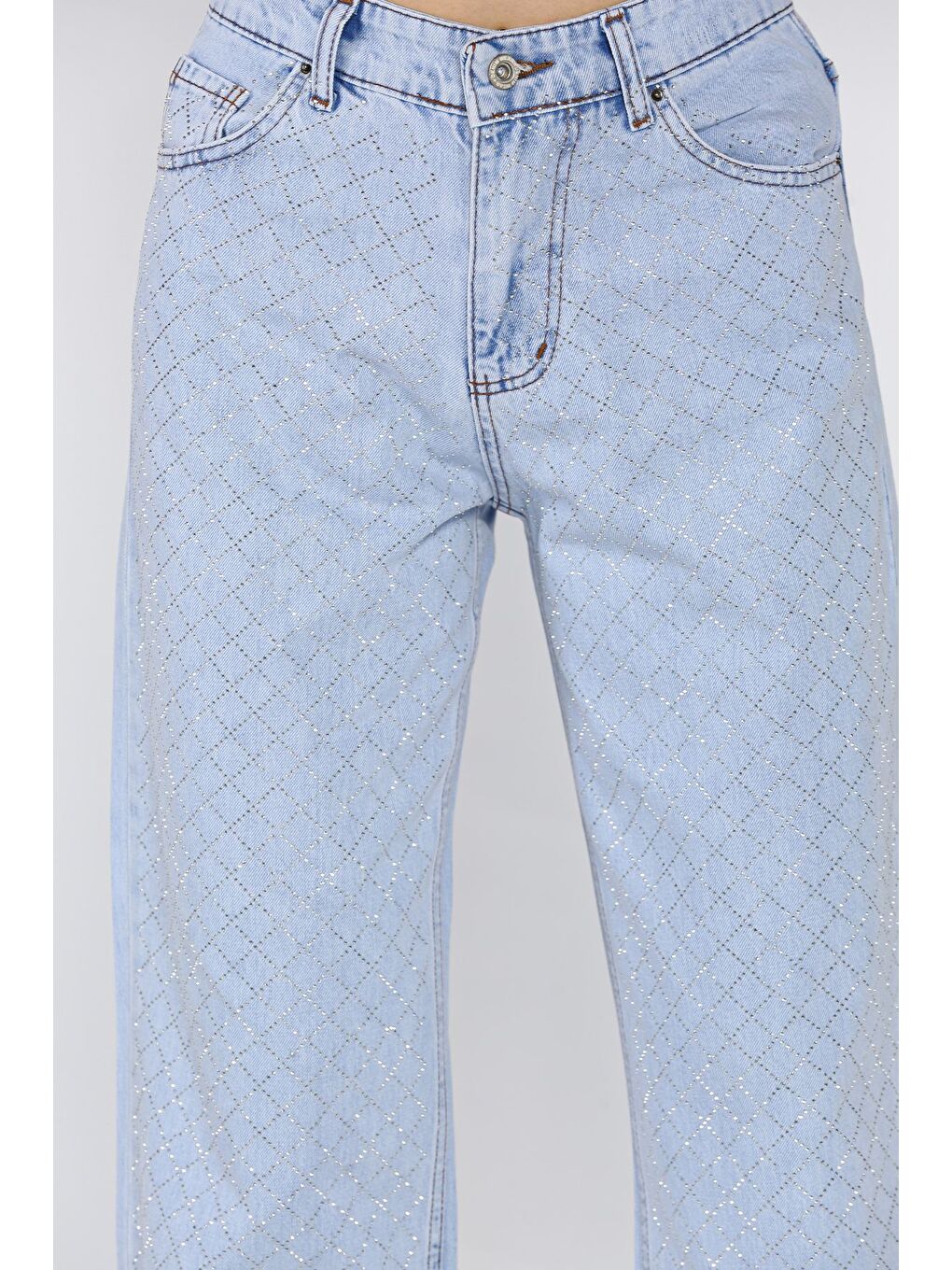 Mavi Kadın Taşlı Bol Paça Jean Jean Pantolon-3