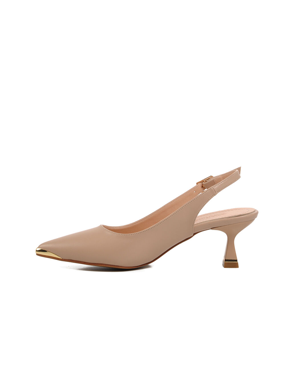 Bej İnce Topuk Kadın Topuklu Ayakkabı 357140 Z-1