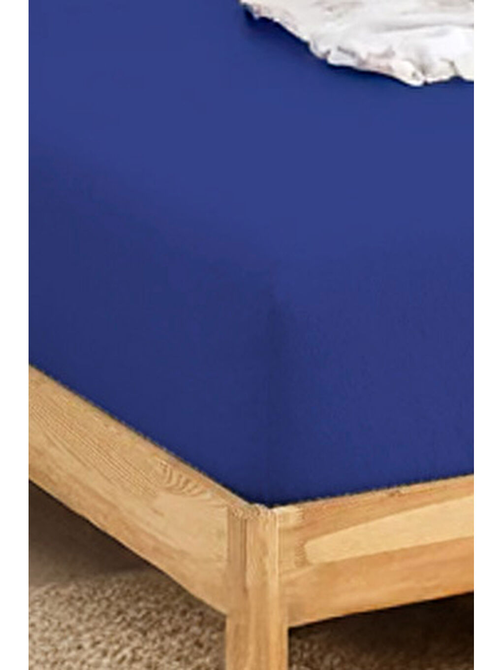 Penye Lastikli Çarşaf Pamuklu Jersey Çift Kişilik 160x200cm Lacivert-1