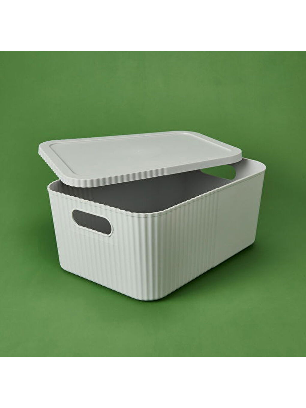Kapaklı Büyük Boy Kutu - Gri - 12 lt-3
