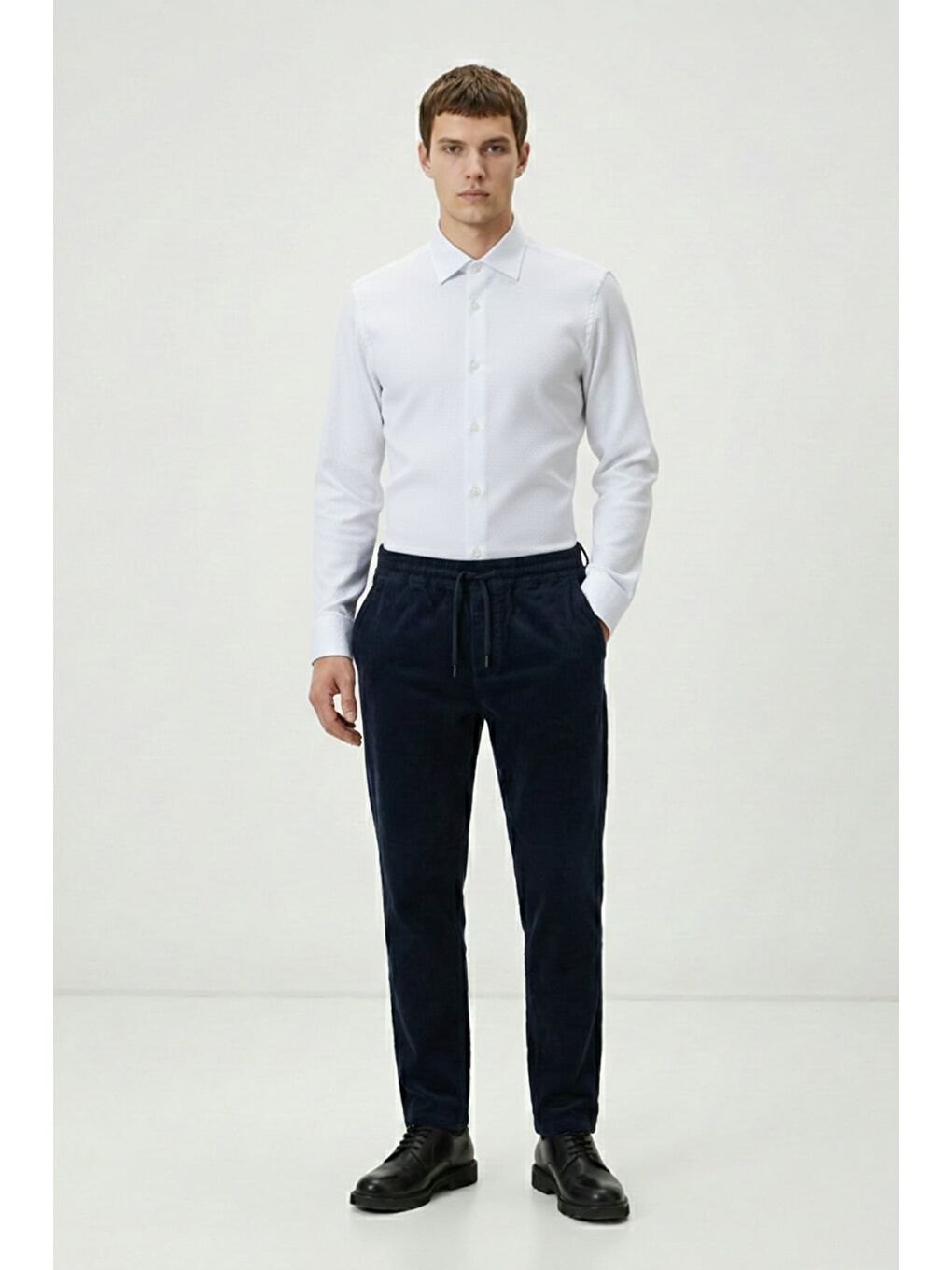 Giotelli Beyaz %100 Pamuk Erkek Gömlek-1