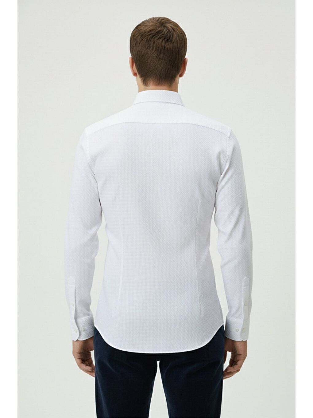 Giotelli Beyaz %100 Pamuk Erkek Gömlek-3
