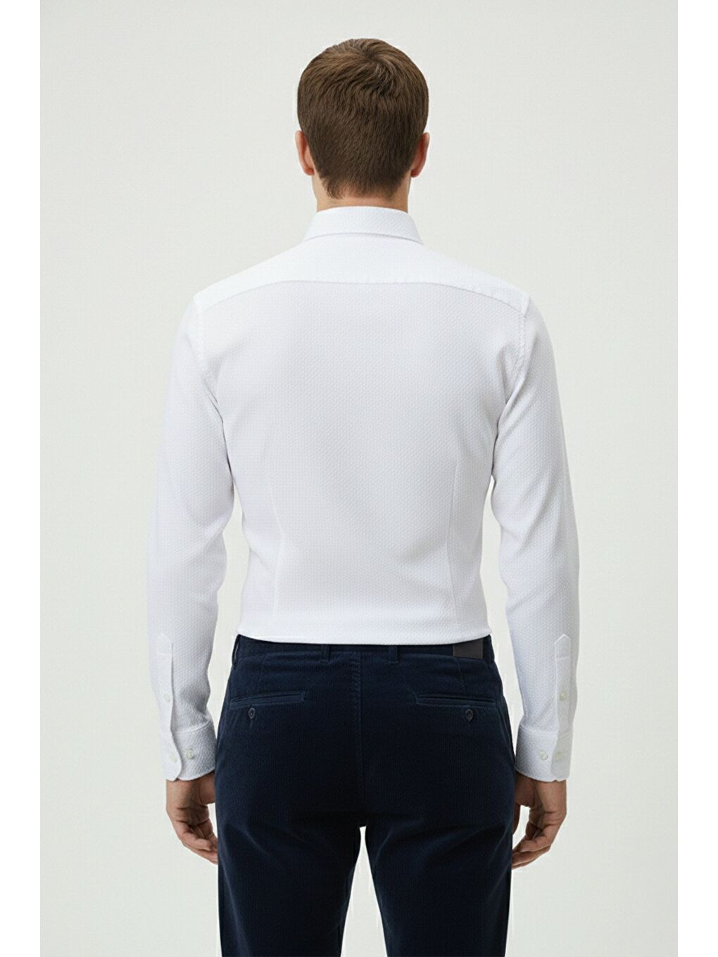 Giotelli Beyaz %100 Pamuk Erkek Gömlek-4