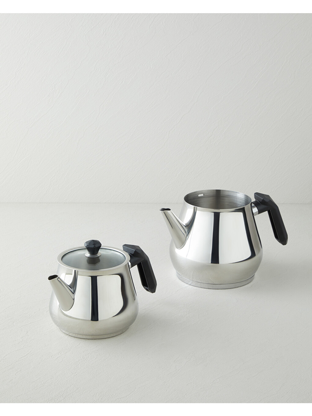 Prego Çelik Çaydanlık 1,25 L - 2,10 L Siyah-1