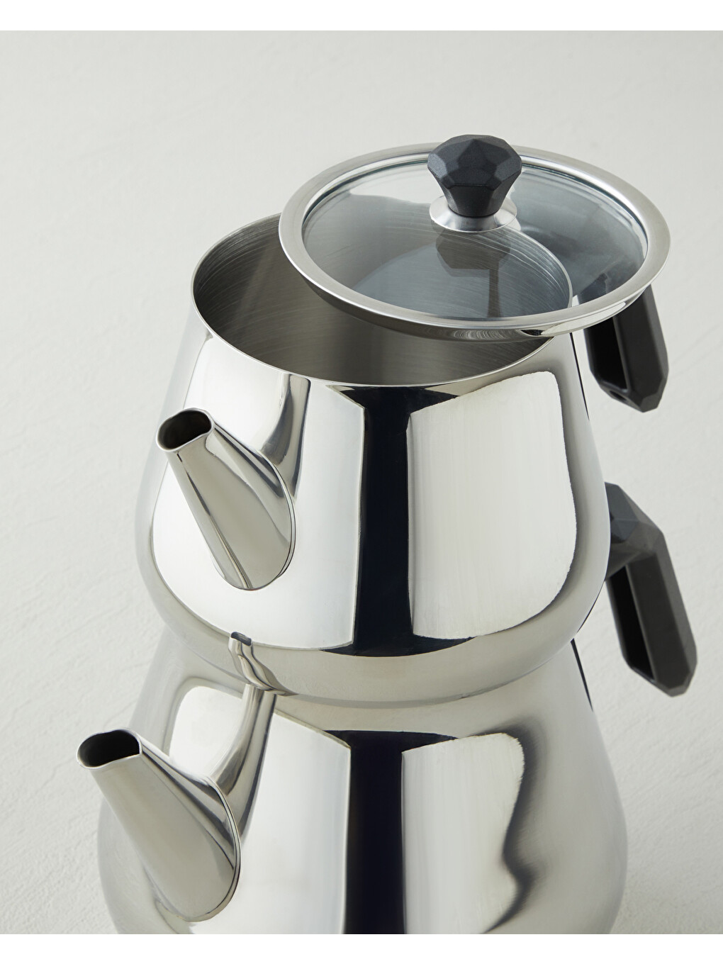 Prego Çelik Çaydanlık 1,25 L - 2,10 L Siyah-2