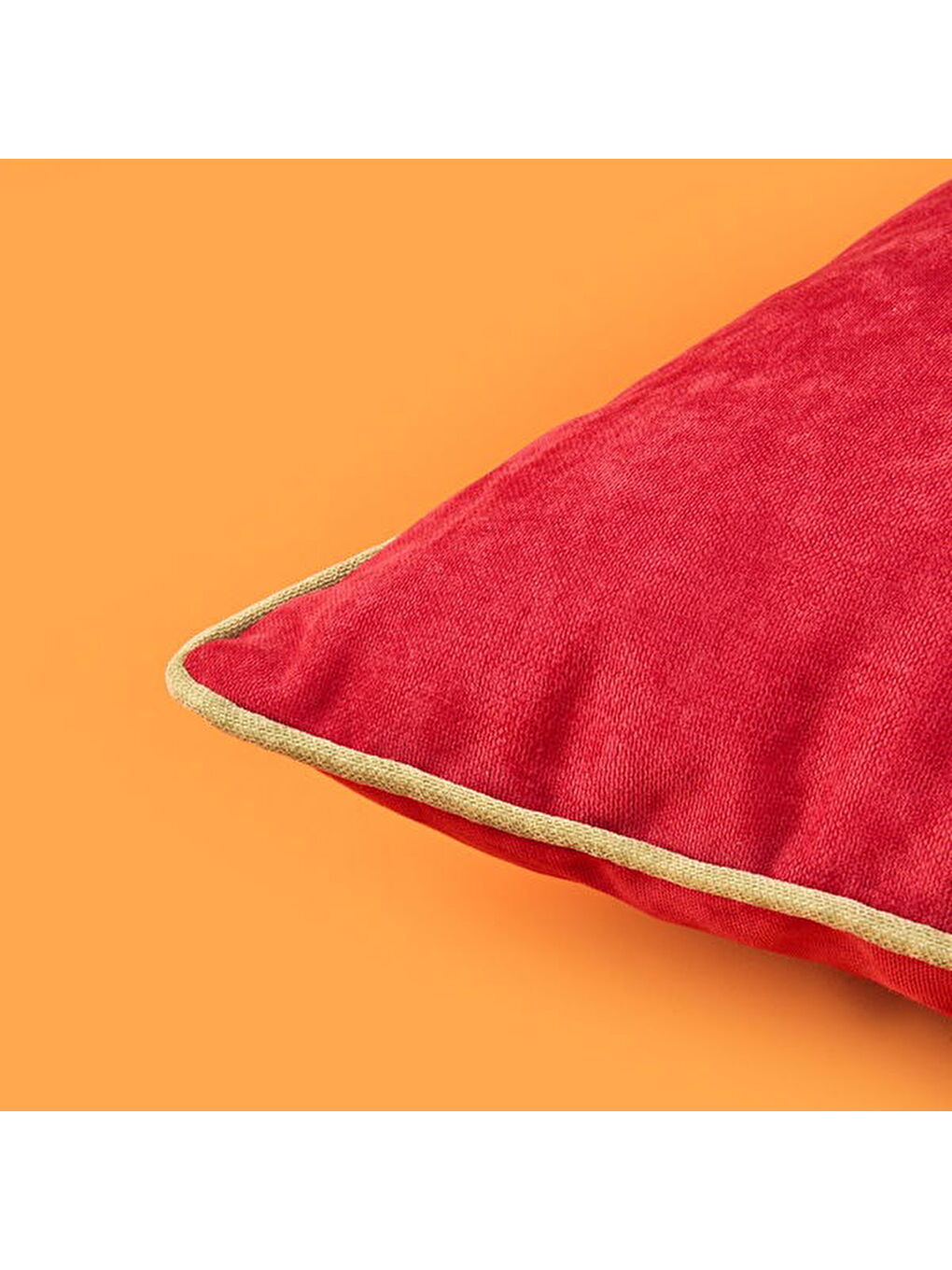 Soft Asas Kırlent - Kırmızı / Yeşil - 45x45 cm-2