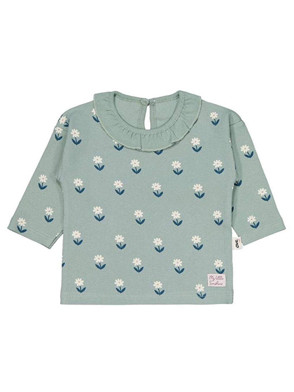 Baby Çiçek Baskılı 6-18 Ay Takım - Yeşil 6-9 Ay