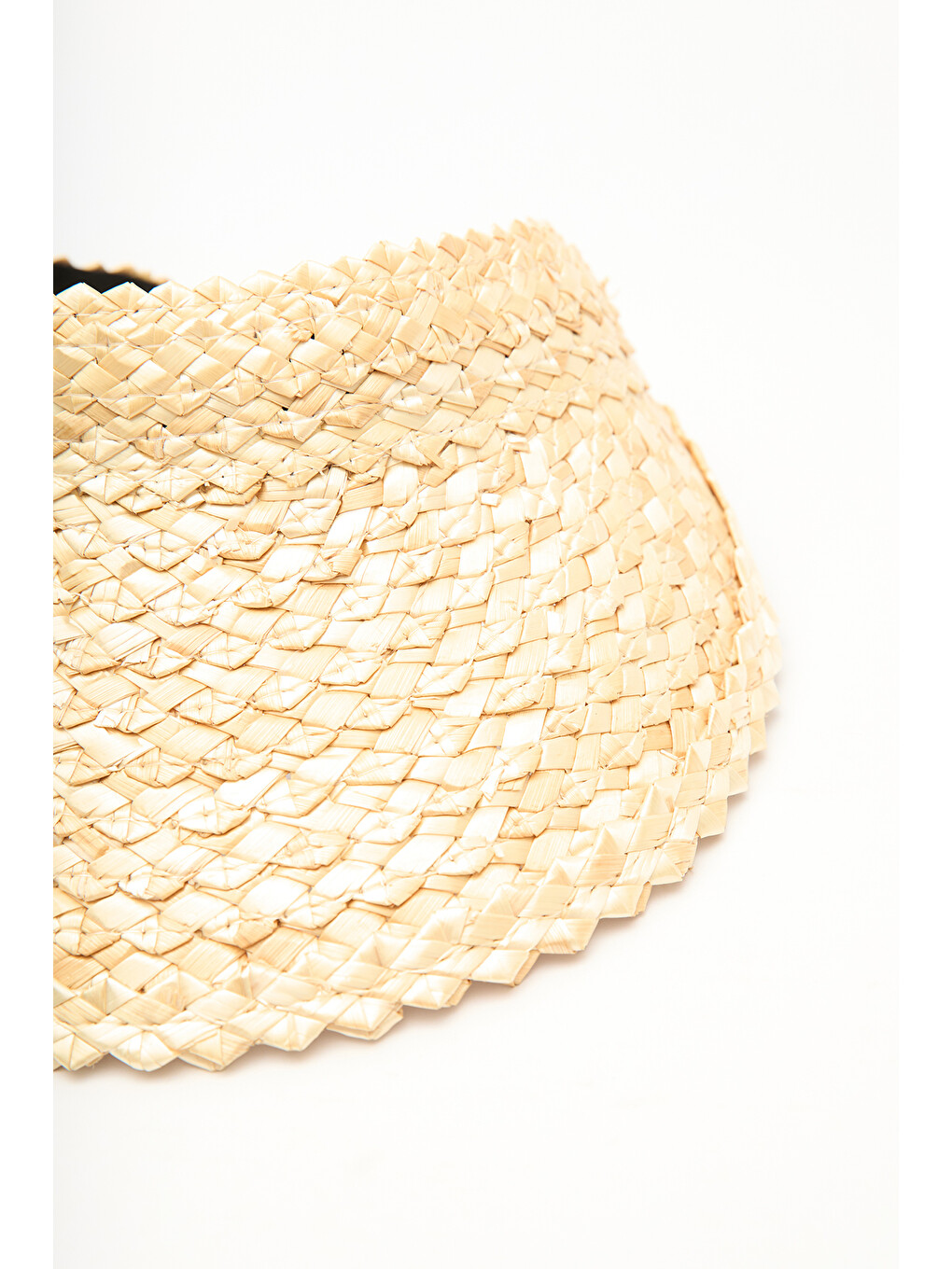Hasır Vizör Şapka Bej-3