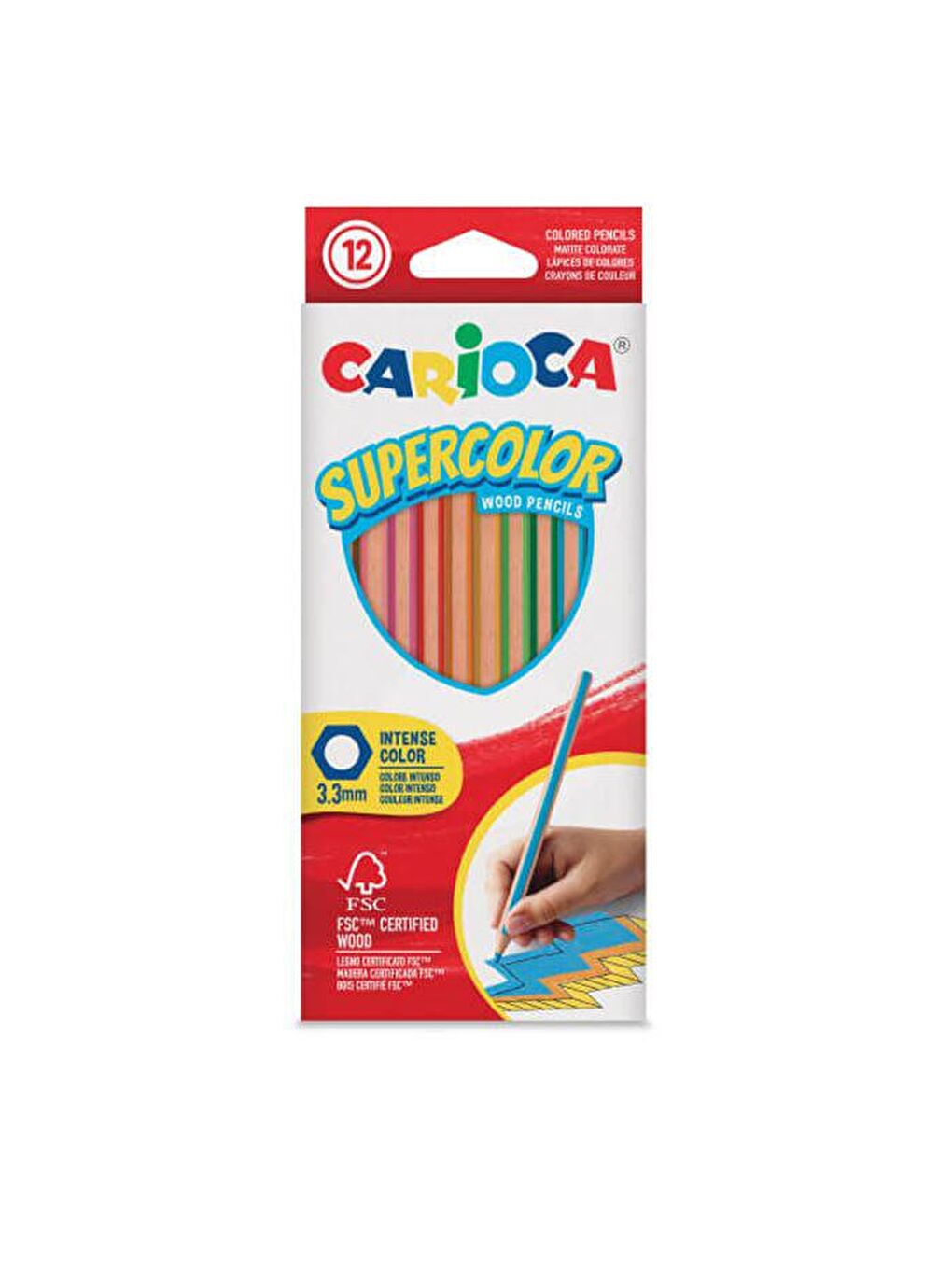 CARIOCA Karışık Supercolor Kuru Boya 12 Renk