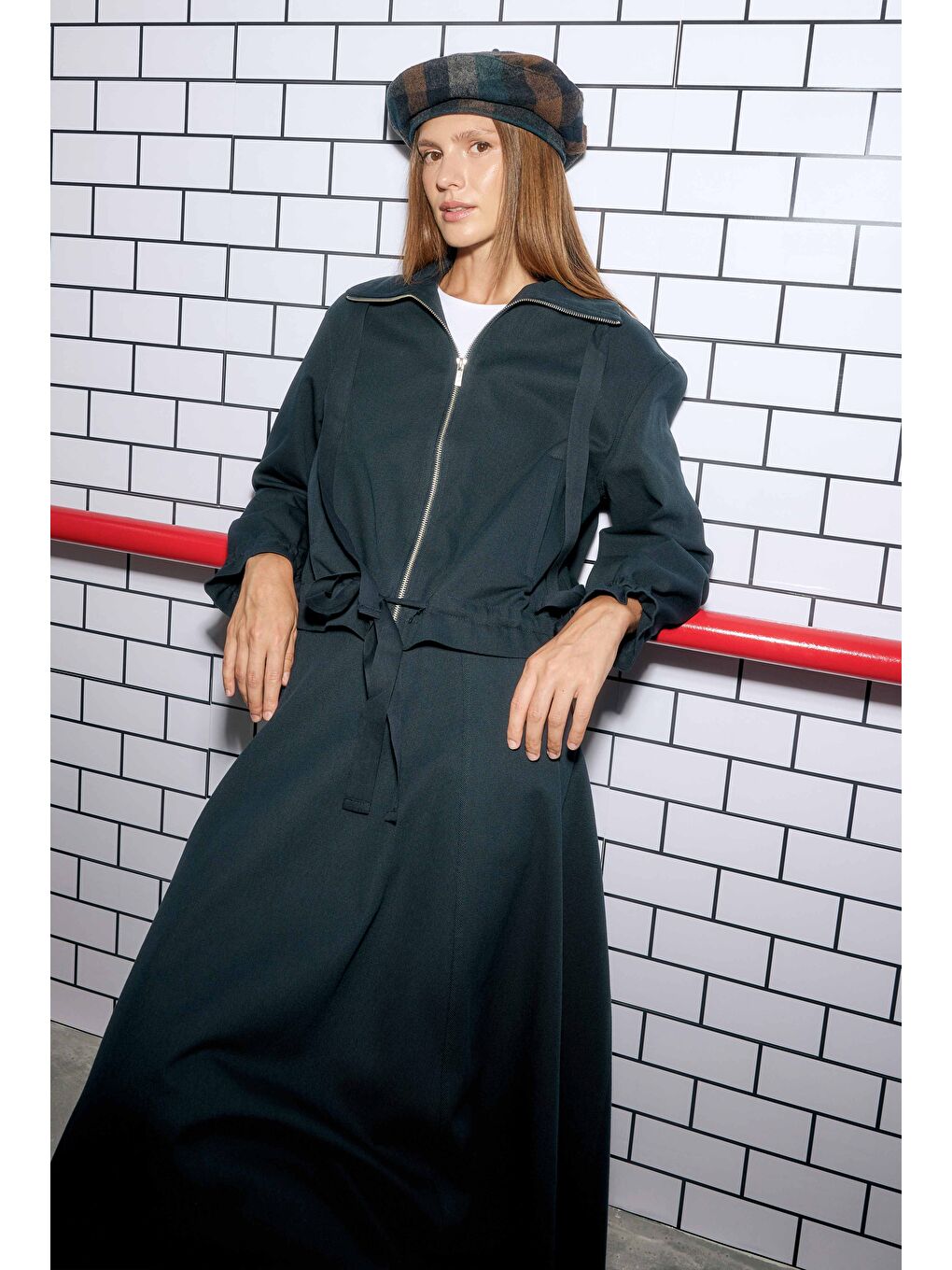 Parçalı Helen Etek Lacivert-2