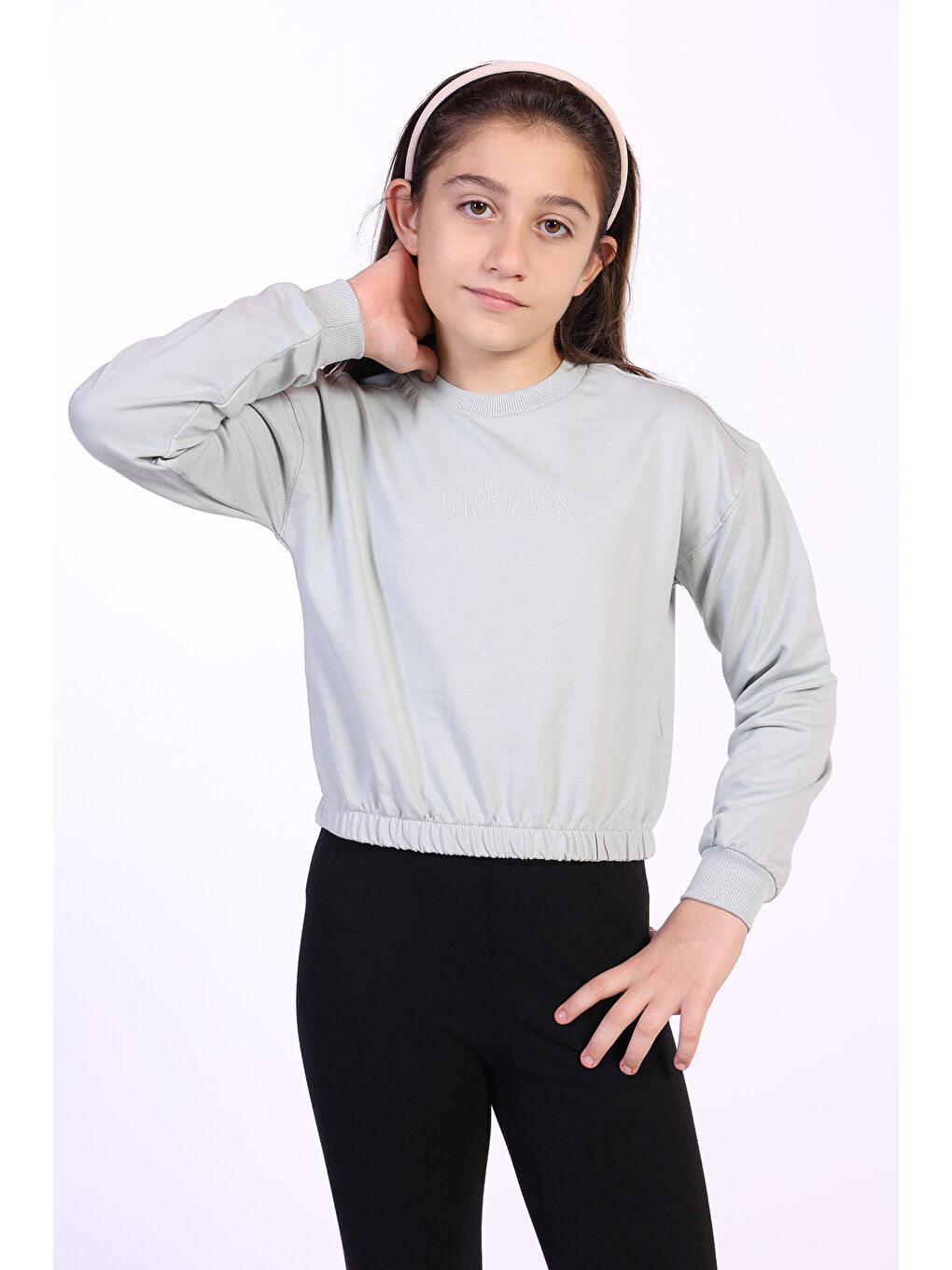 Toontoykids Yeşil Kız Çocuk Dreams Nakışlı Sweatshirt