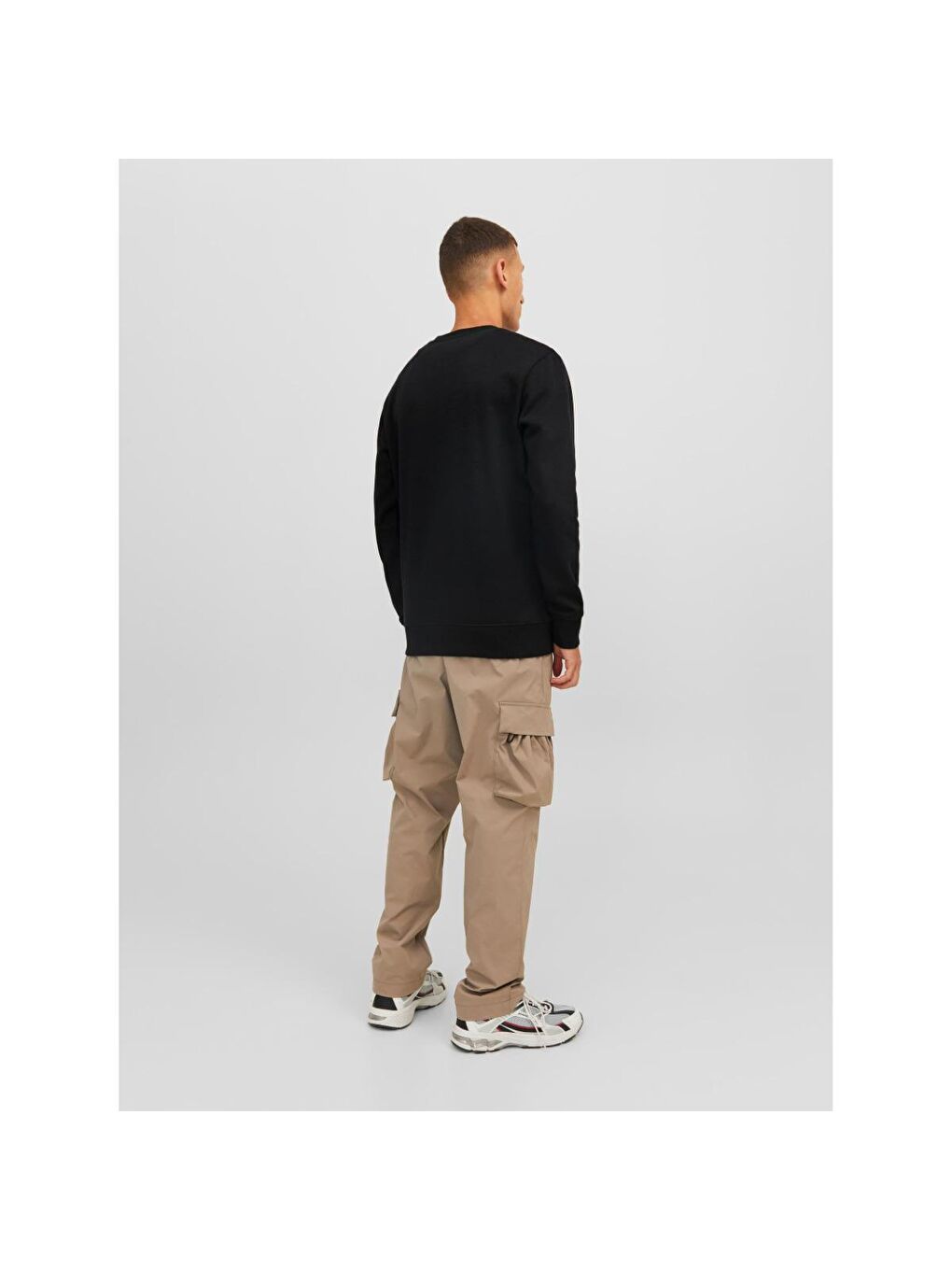 Dust Erkek Siyah Bisiklet Yaka Sweatshirt-2