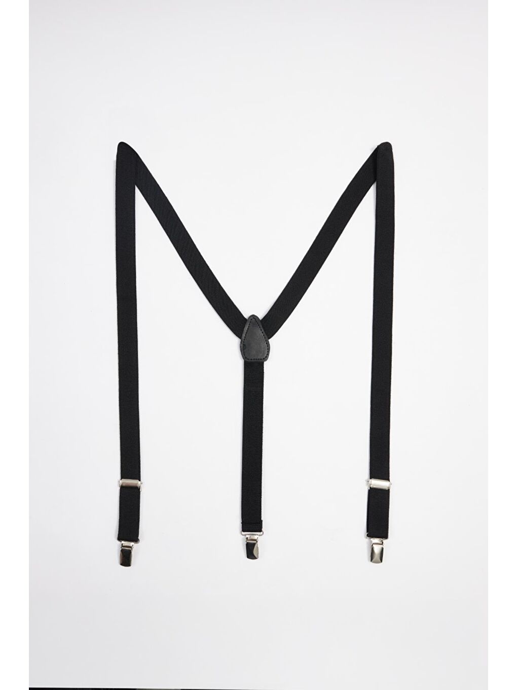Düz İnce Siyah Erkek Pantolon Askısı-1