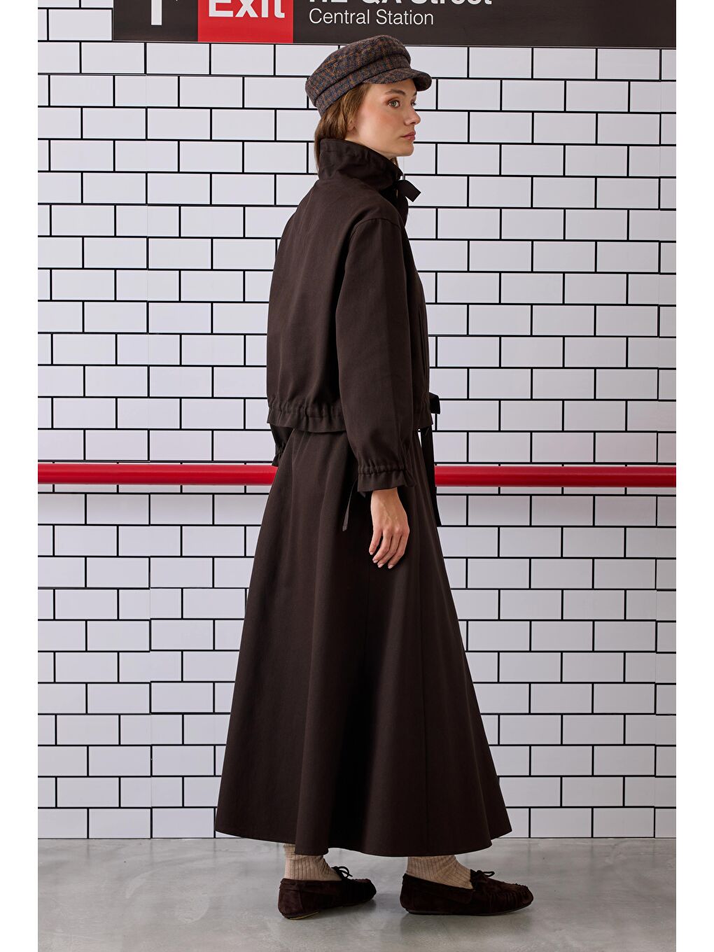 Kahverengi Parçalı Helen Etek Acı Kahve-1