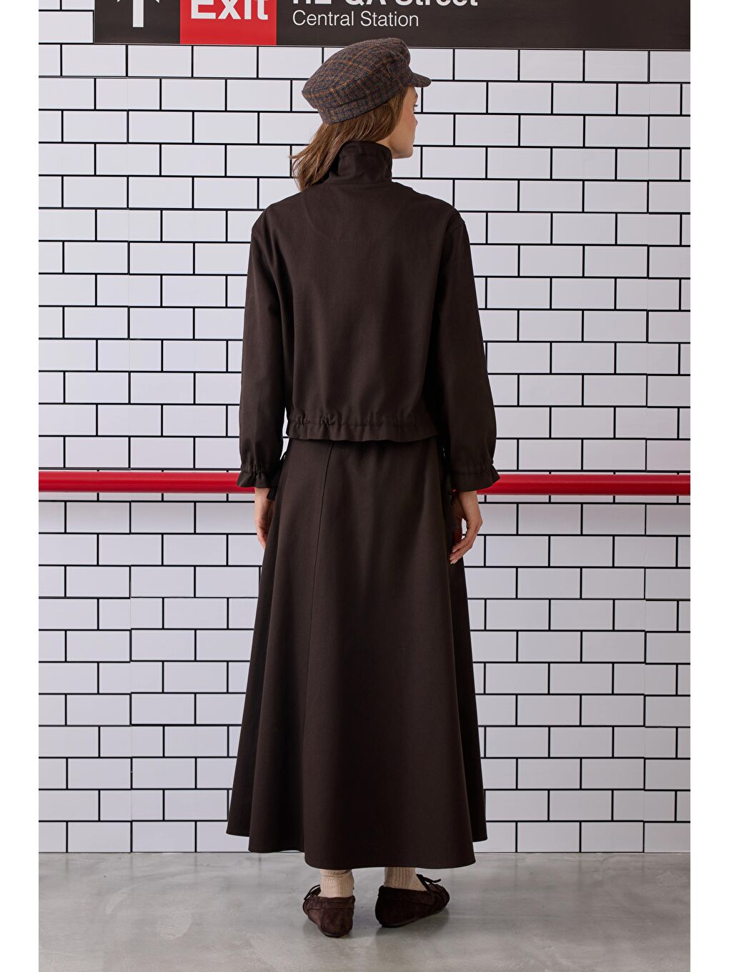 Kahverengi Parçalı Helen Etek Acı Kahve-2