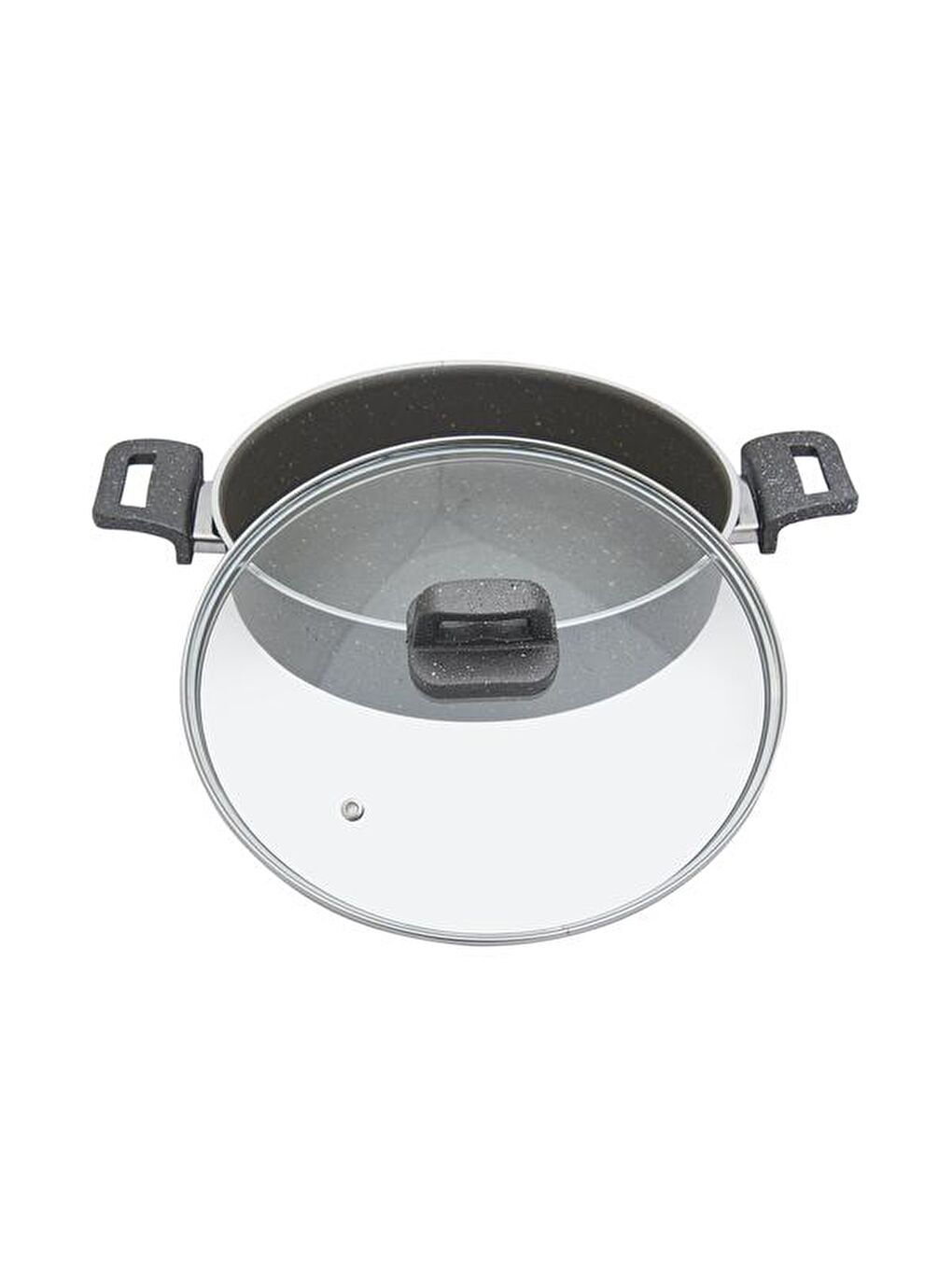 Granit Karnıyarık Tenceresi - Gri - 28 cm-3