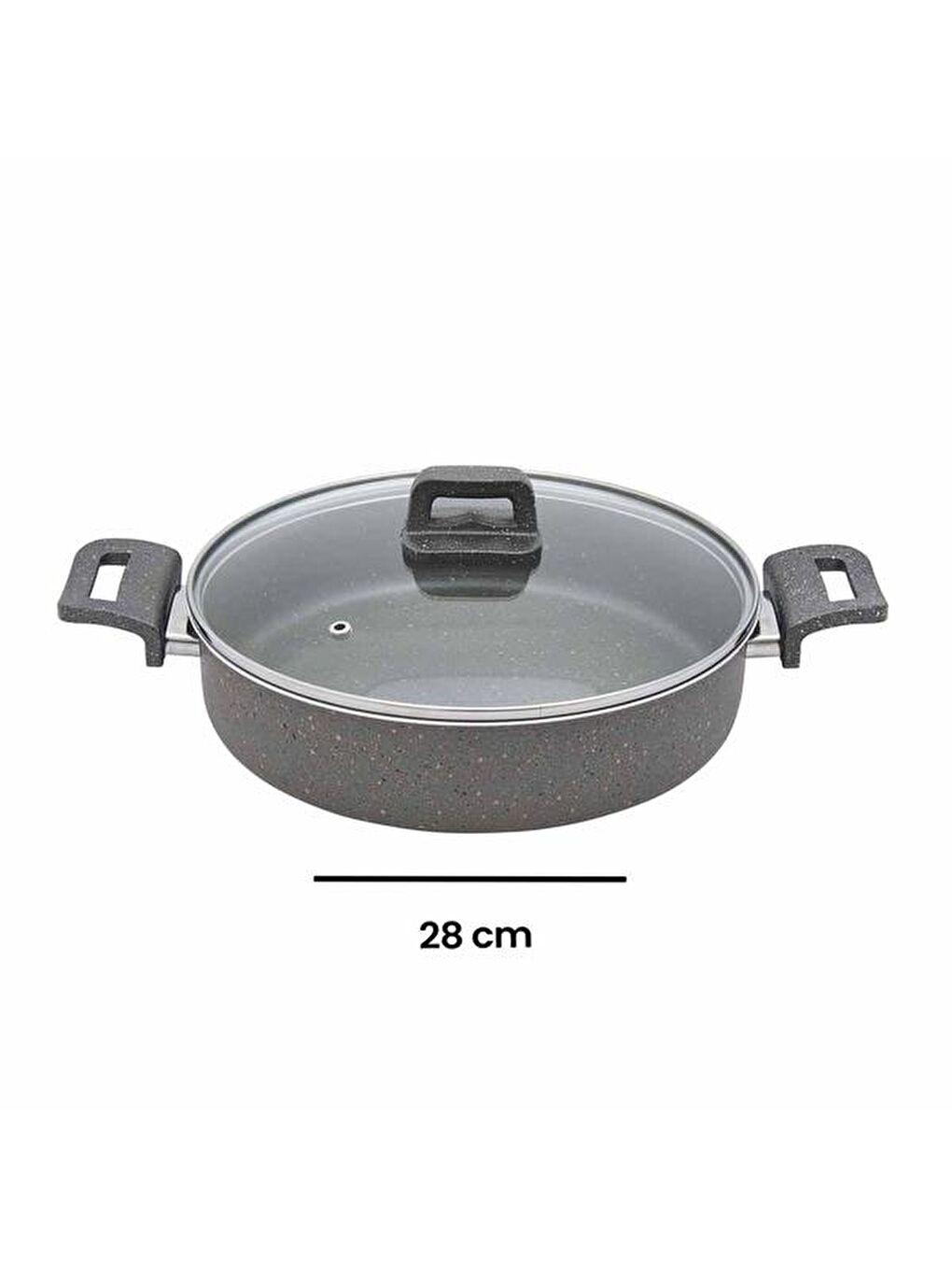 Granit Karnıyarık Tenceresi - Gri - 28 cm-4