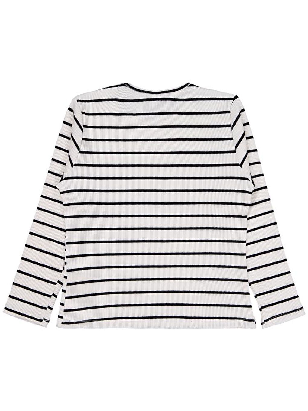 Ekru Girls Kalın Çizgili 10-13 Yaş Sweatshirt