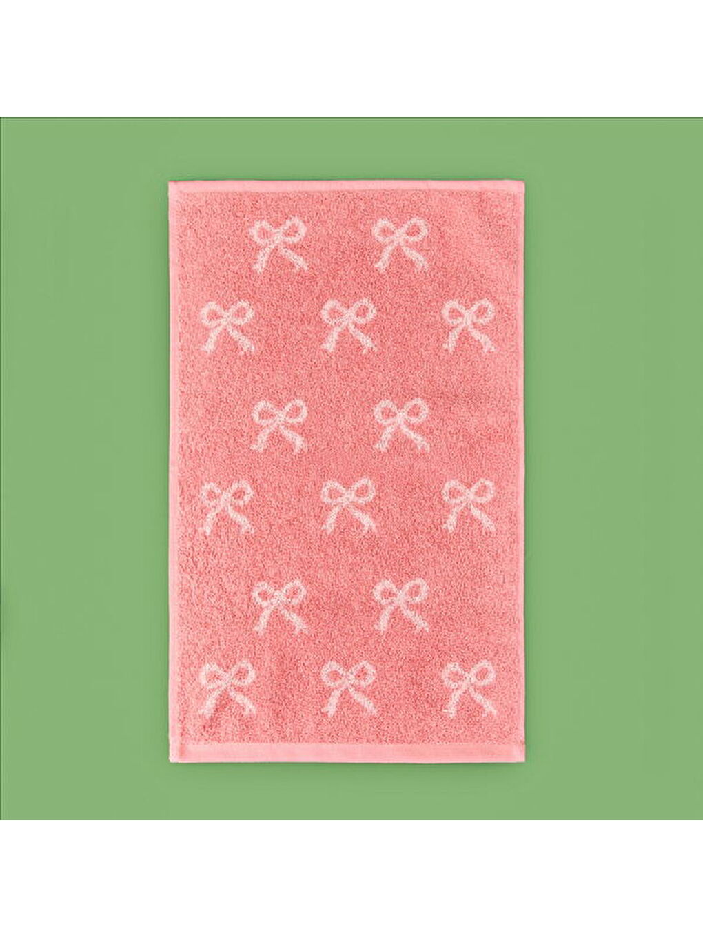 Soft Ribbon El Havlusu - Ekru / Pembe - 30x50 cm-2