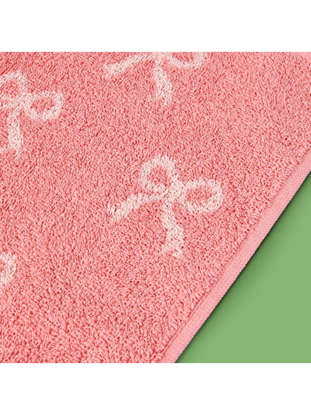 Soft Ribbon El Havlusu - Ekru / Pembe - 30x50 cm-3