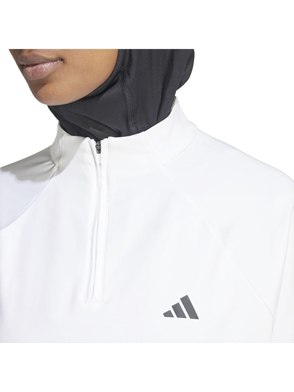 Adidas Beyaz Train Essentials 1/4 Zip Kadın Beyaz Hakim Yaka Sweatshirt - 1