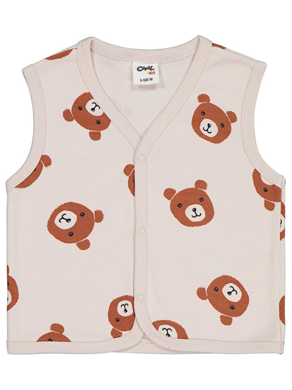 Bej Baby Sleepy Bear Empirme 6-18 Ay Yelek