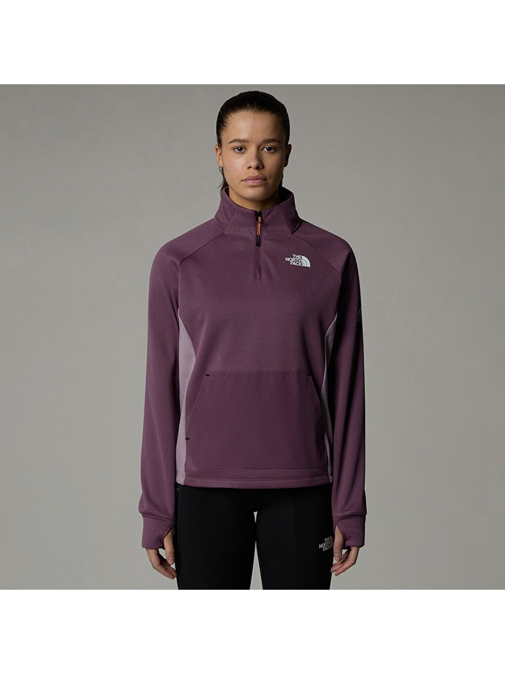 The North Face Mountain Athletics Fleece 1/ Kadın Mor Dik Yaka Sweatshirt