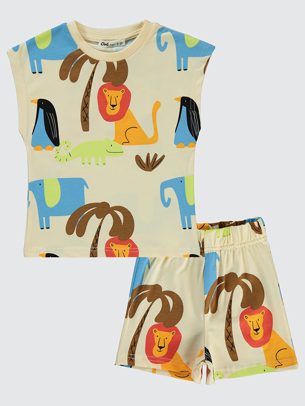 Bej Boys Erkek Çocuk Takım 2-5 Yaş Taş Rengi