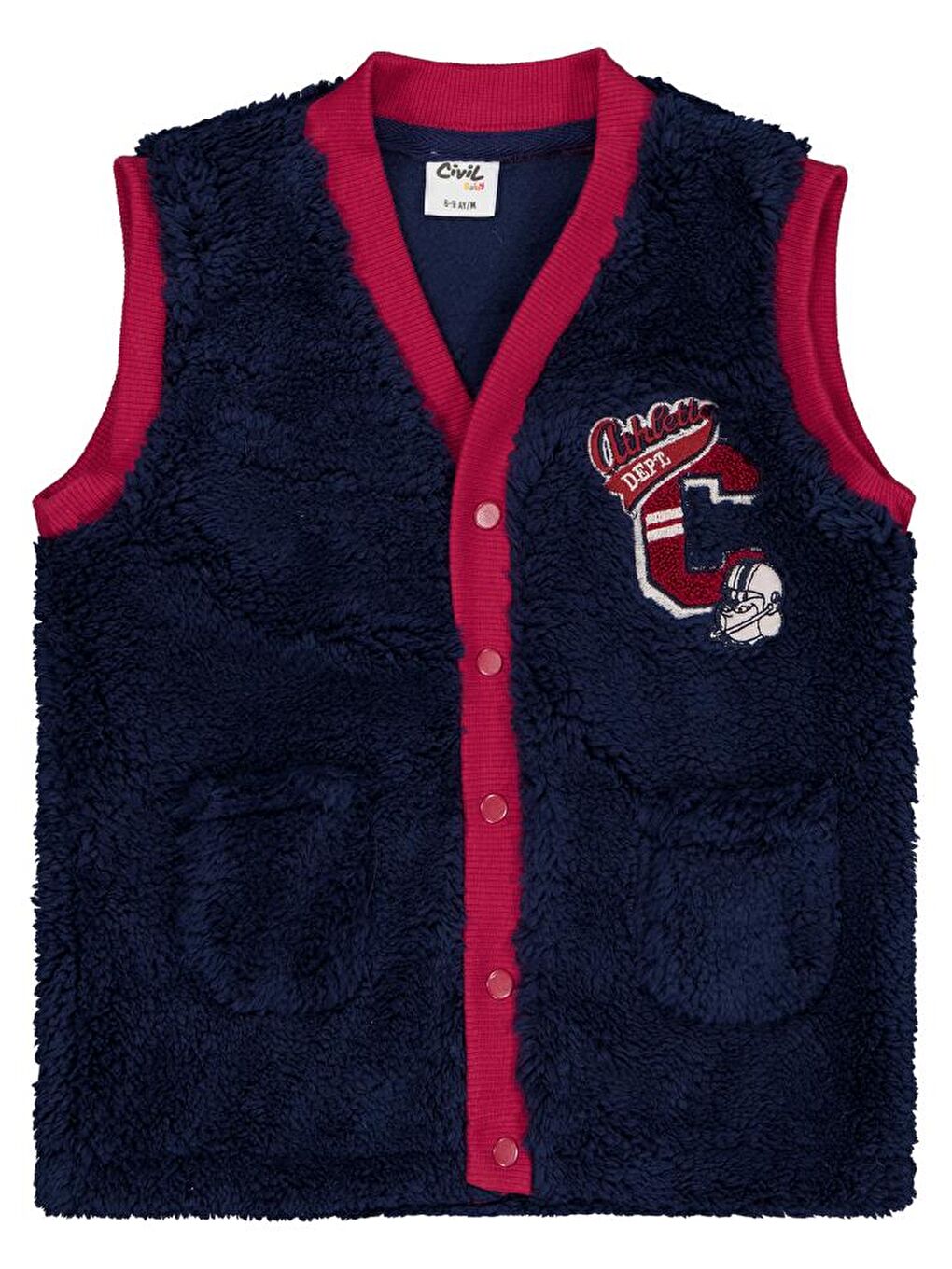 Lacivert Baby C Nakışlı 6-18 Ay Yelek