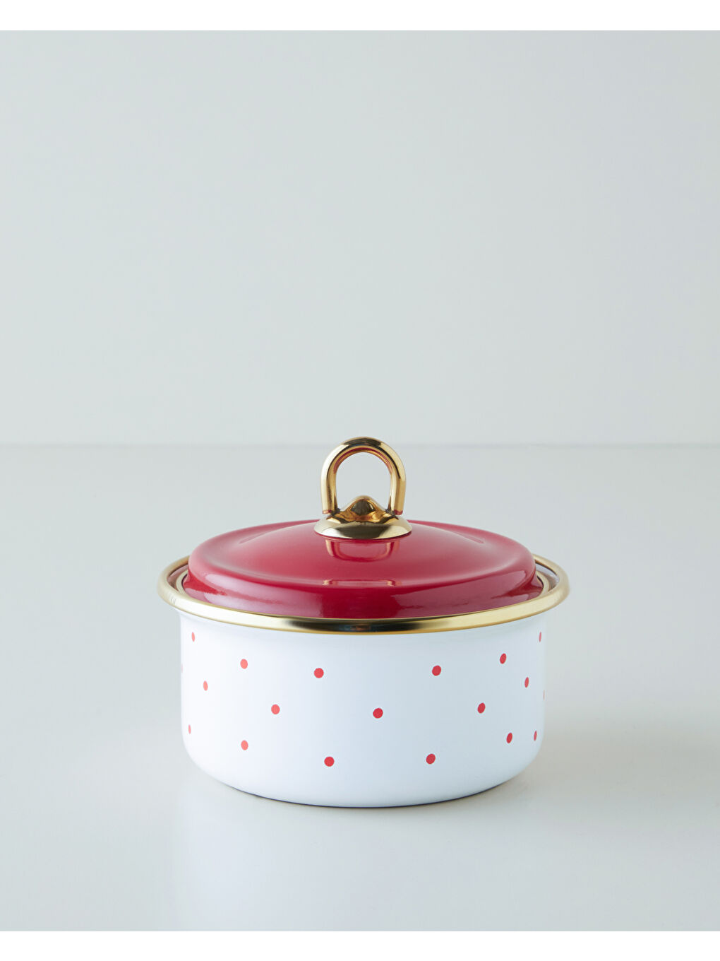 Bright Dream Emaye Baharatlik 0,5L Kırmızı - Beyaz