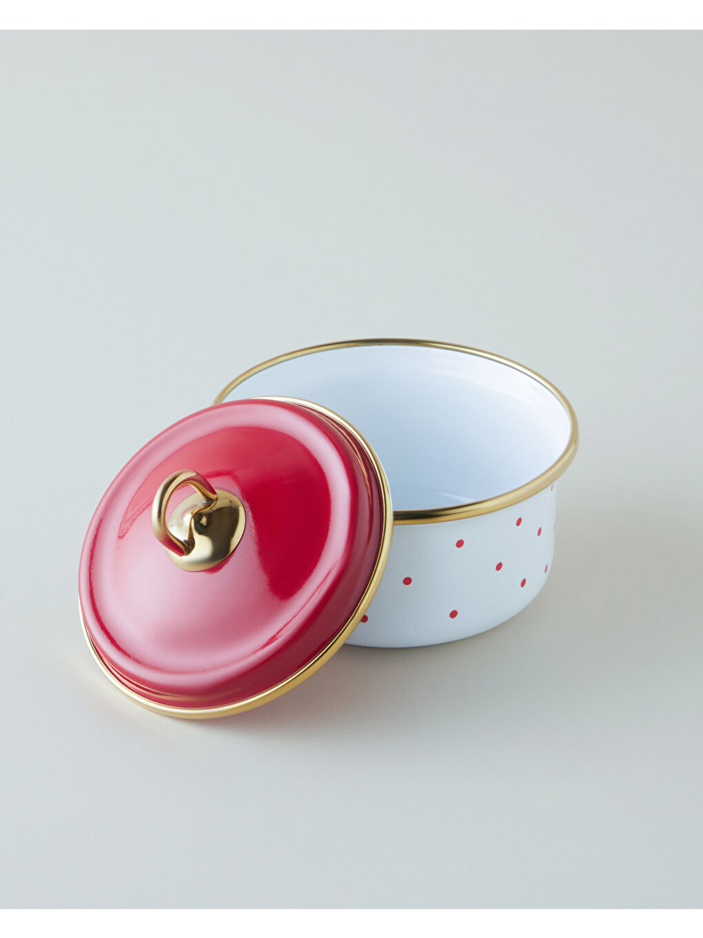 Bright Dream Emaye Baharatlik 0,5L Kırmızı - Beyaz-1