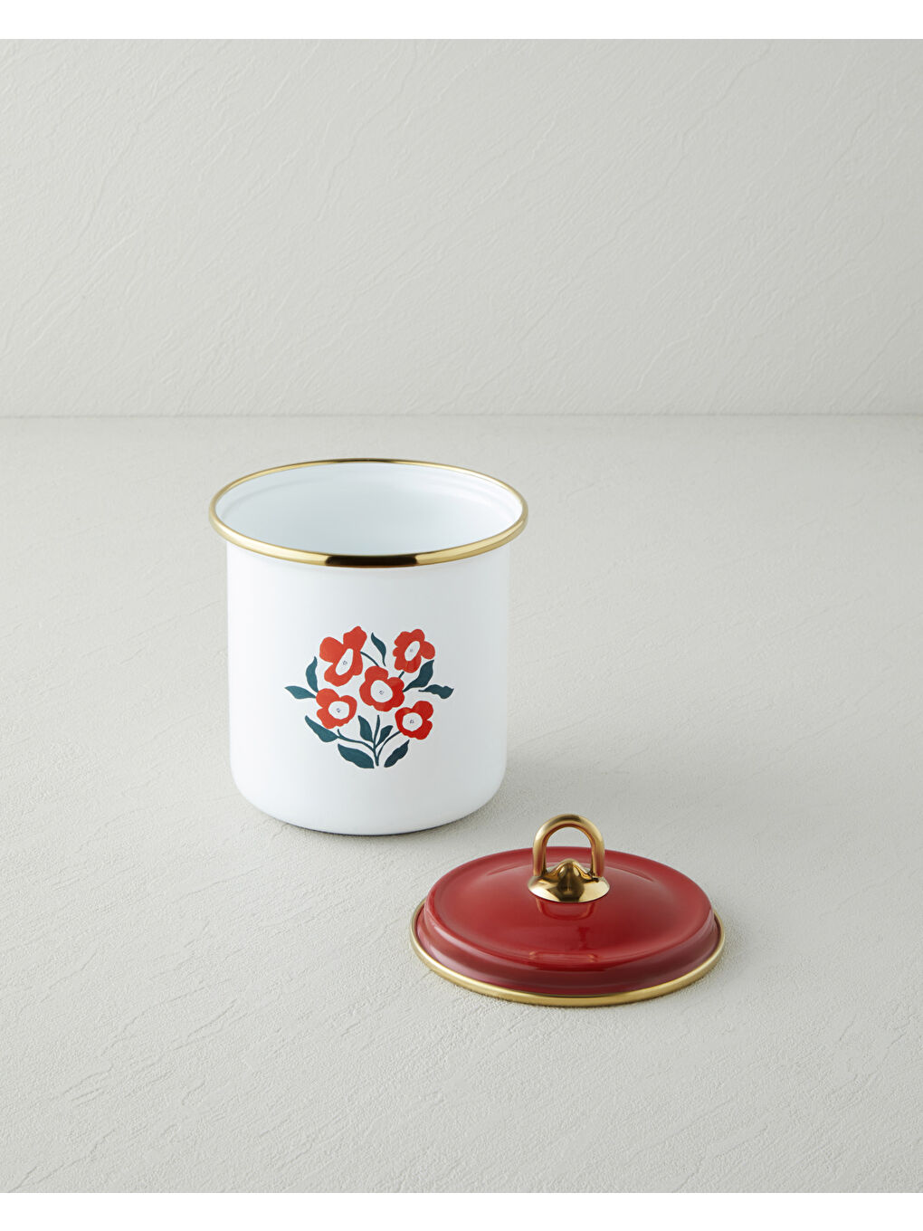 Bright Parade Emaye Baharatlik 0,75 L Kırmızı - Beyaz-1