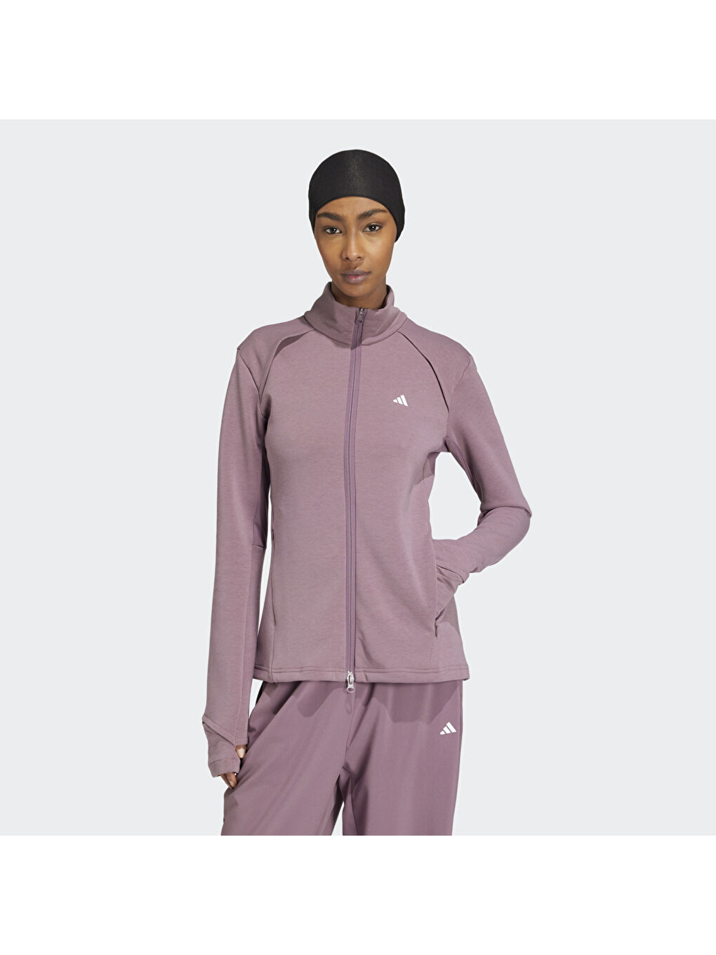 Adidas Pembe Training Cover Up Kadın Pembe Dik Yaka Ceket