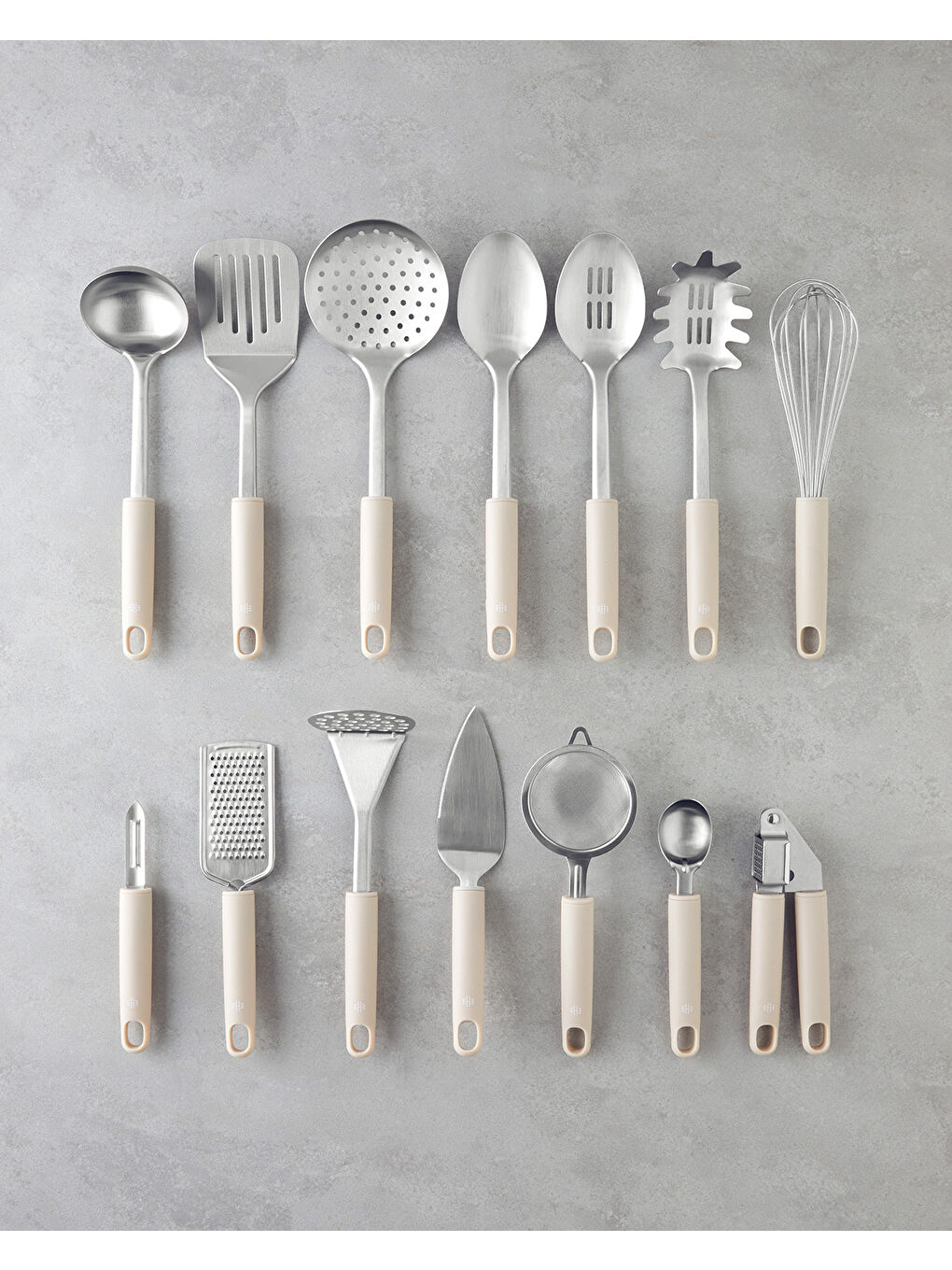 Ekru Maisy Paslanmaz Çelik Spatula 26,5 cm Krem-2