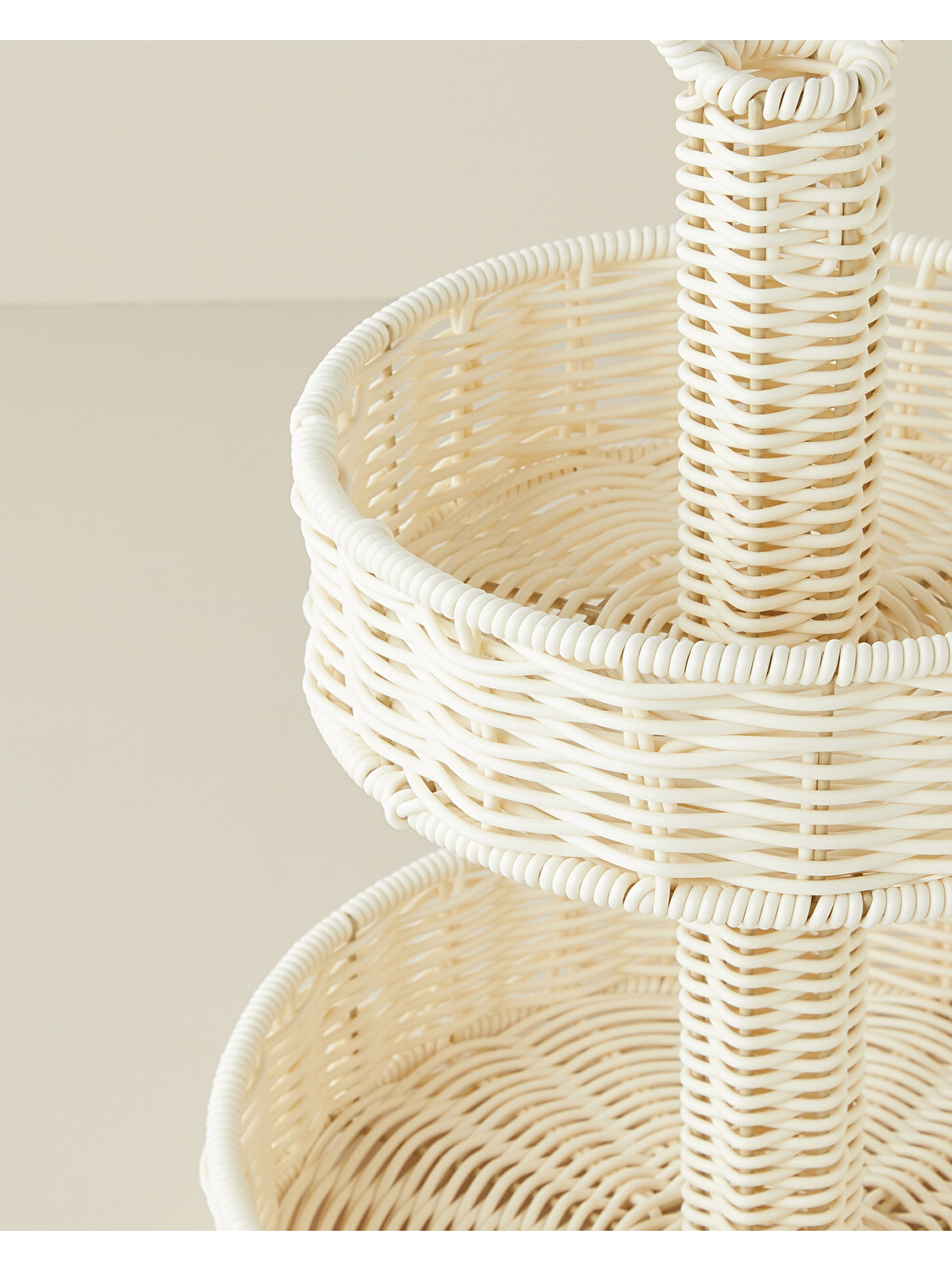 Ekru Coastlinear Plastik Katlı Servis 20+27 Cm Krem-2