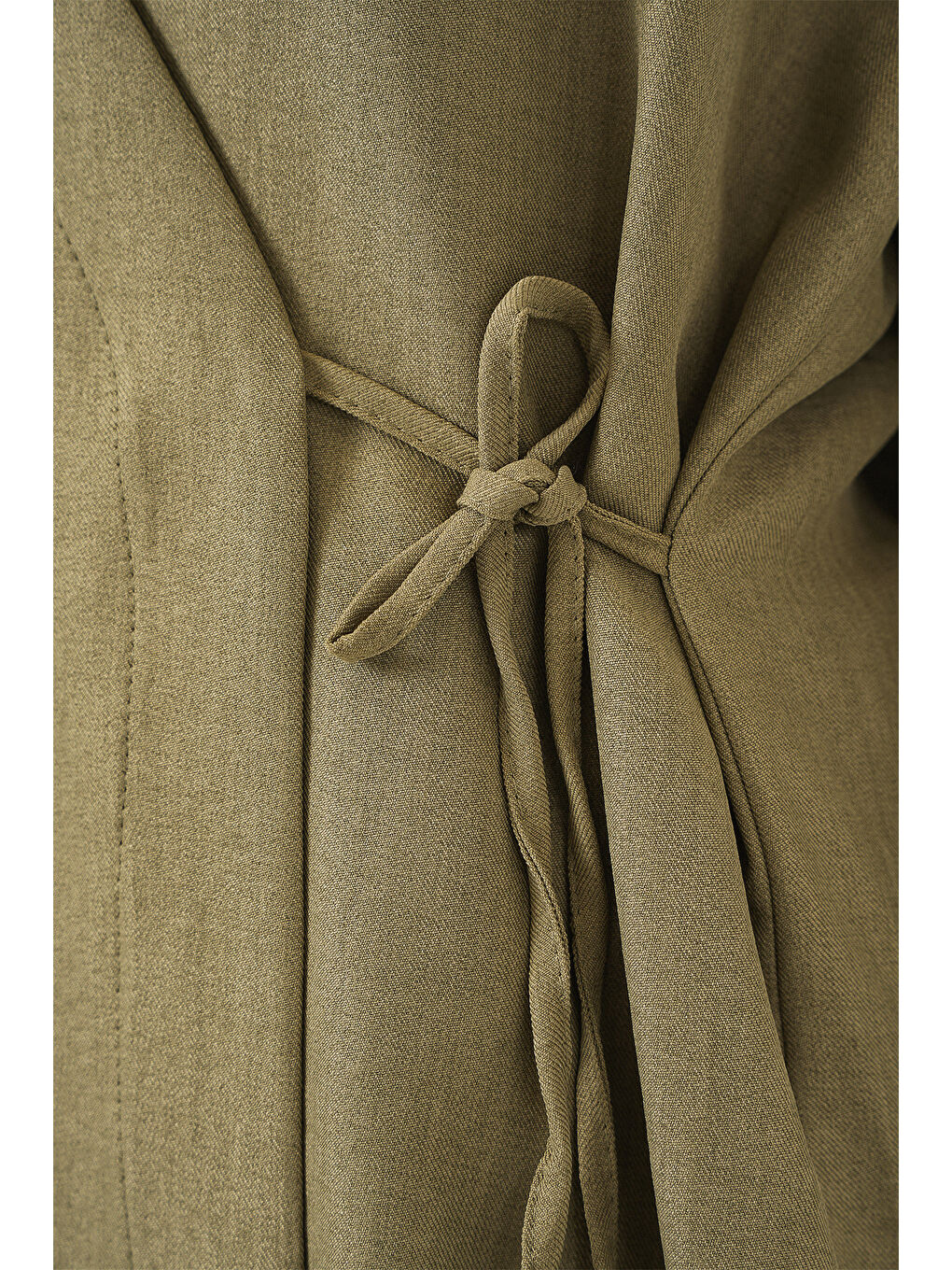 Kadın Kruvaze Yaka Kimono Alt Üst Takım 6743 - Haki-4